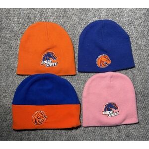 Boise State University Broncos Beanie Lot Of 4 Adult Unisex Winter Caps One Size